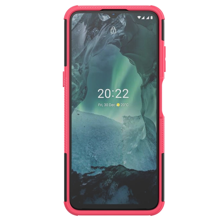 For Nokia G21 4G Tire Texture TPU + PC Phone Case with Holder