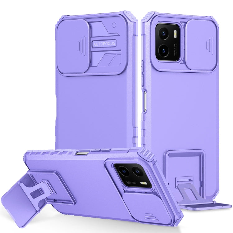 For vivo Y15s / Y15a Stereoscopic Holder Sliding Camshield Phone Case