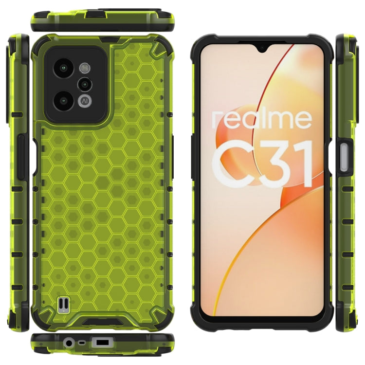 For OPPO Realme C31 4G Shockproof Honeycomb PC + TPU Protective Case