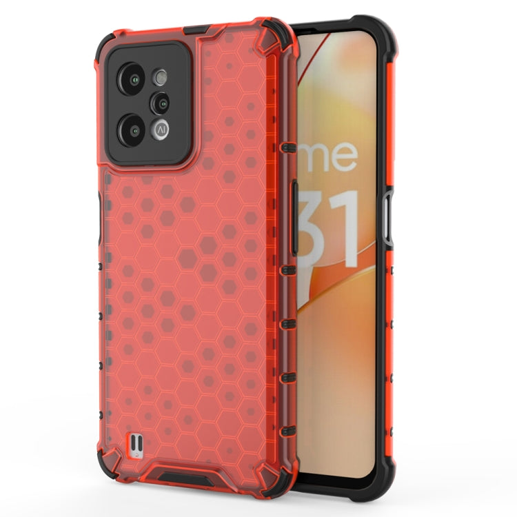 For OPPO Realme C31 4G Shockproof Honeycomb PC + TPU Protective Case