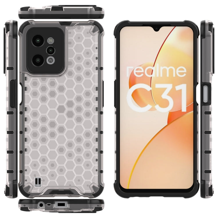 For OPPO Realme C31 4G Shockproof Honeycomb PC + TPU Protective Case