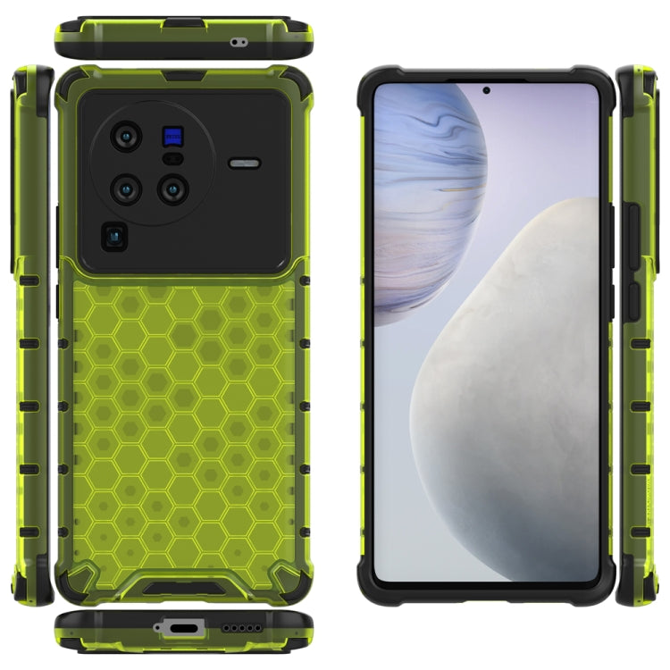For vivo X80 Pro 5G China Shockproof Honeycomb PC + TPU Protective Case