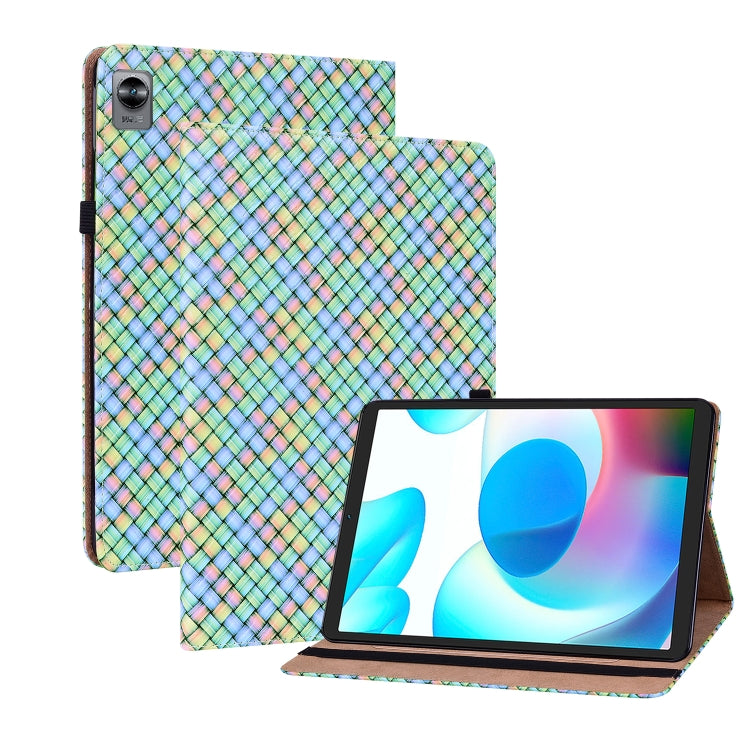 For OPPO Realme Pad mini 8.7 inch Color Weave Texture Flip Leather Tablet Case