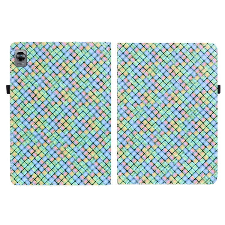 For OPPO Realme Pad mini 8.7 inch Color Weave Texture Flip Leather Tablet Case