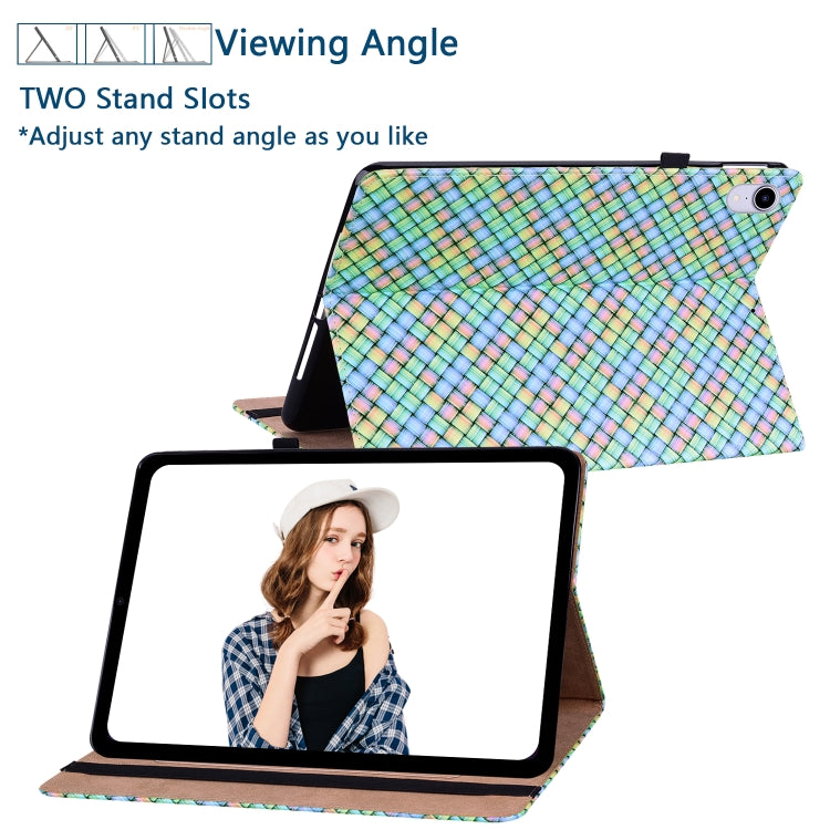For OPPO Realme Pad mini 8.7 inch Color Weave Texture Flip Leather Tablet Case