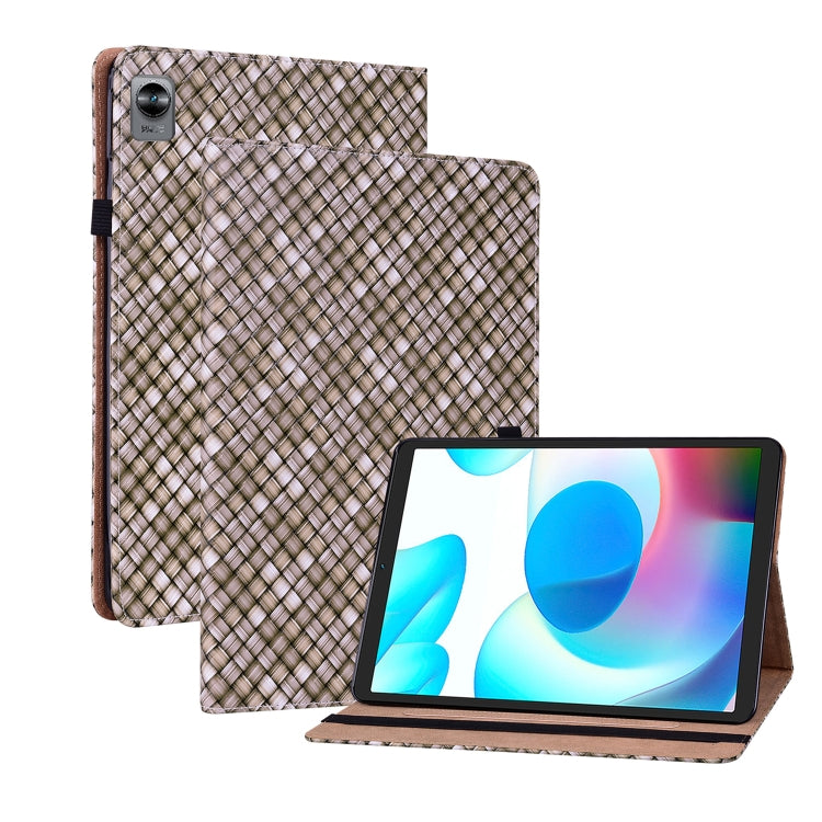 For OPPO Realme Pad mini 8.7 inch Color Weave Texture Flip Leather Tablet Case
