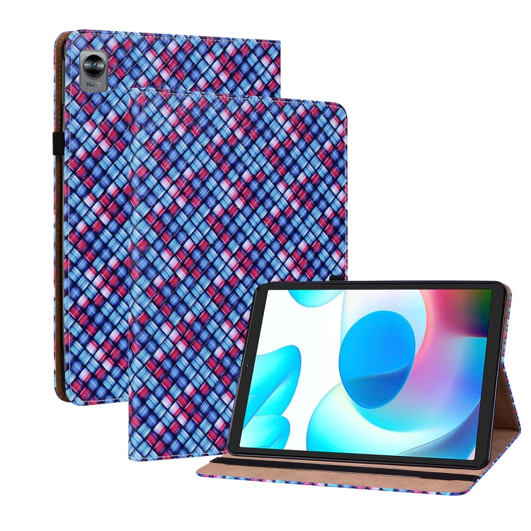 For OPPO Realme Pad mini 8.7 inch Color Weave Texture Flip Leather Tablet Case
