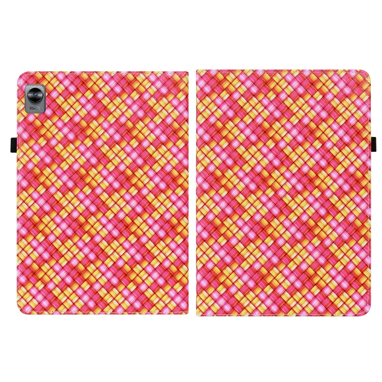 For OPPO Realme Pad mini 8.7 inch Color Weave Texture Flip Leather Tablet Case