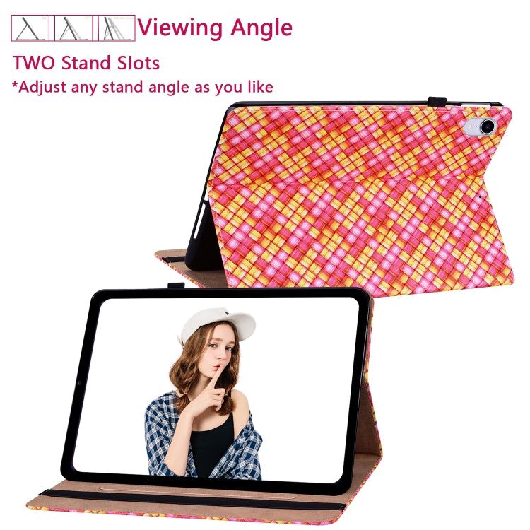 For OPPO Realme Pad mini 8.7 inch Color Weave Texture Flip Leather Tablet Case