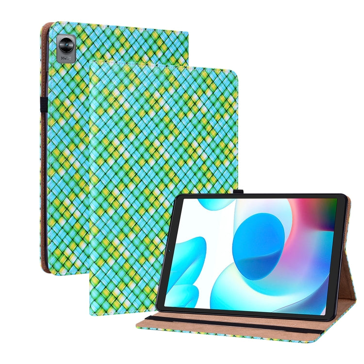 For OPPO Realme Pad mini 8.7 inch Color Weave Texture Flip Leather Tablet Case