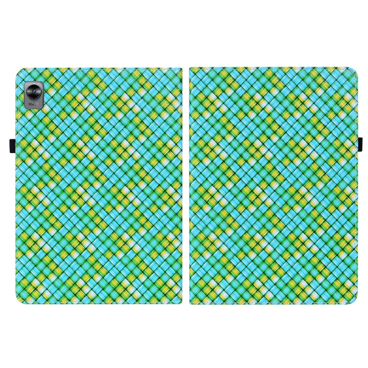 For OPPO Realme Pad mini 8.7 inch Color Weave Texture Flip Leather Tablet Case