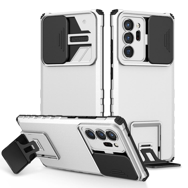 For Samsung Galaxy Note20 Ultra Stereoscopic Holder Sliding Camshield Phone Case