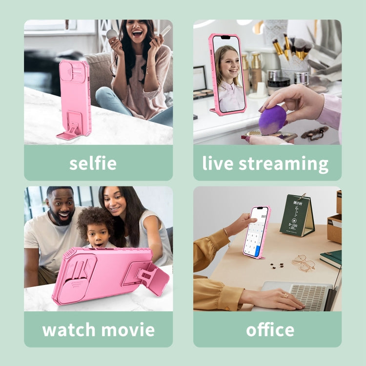 For Samsung Galaxy S21 Ultra 5G Stereoscopic Holder Sliding Camshield Phone Case