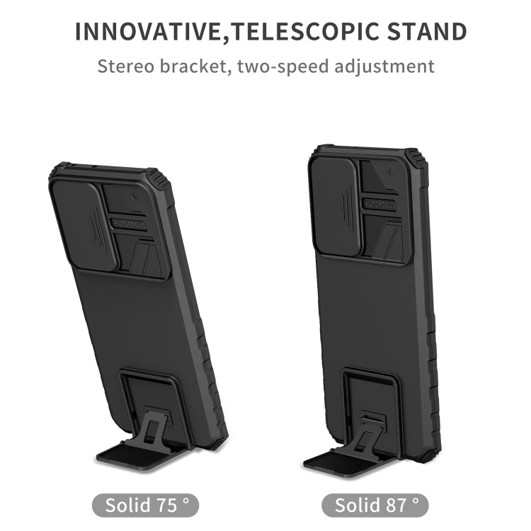 For Samsung Galaxy S21 Ultra 5G Stereoscopic Holder Sliding Camshield Phone Case