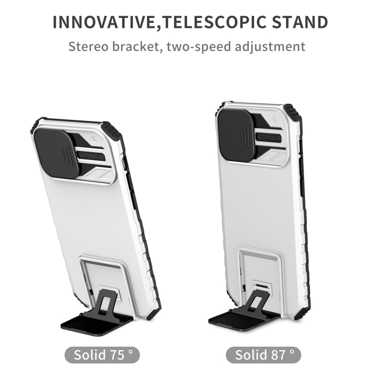 Stereoscopic Holder Sliding Camshield Phone Case For iPhone 13 Pro