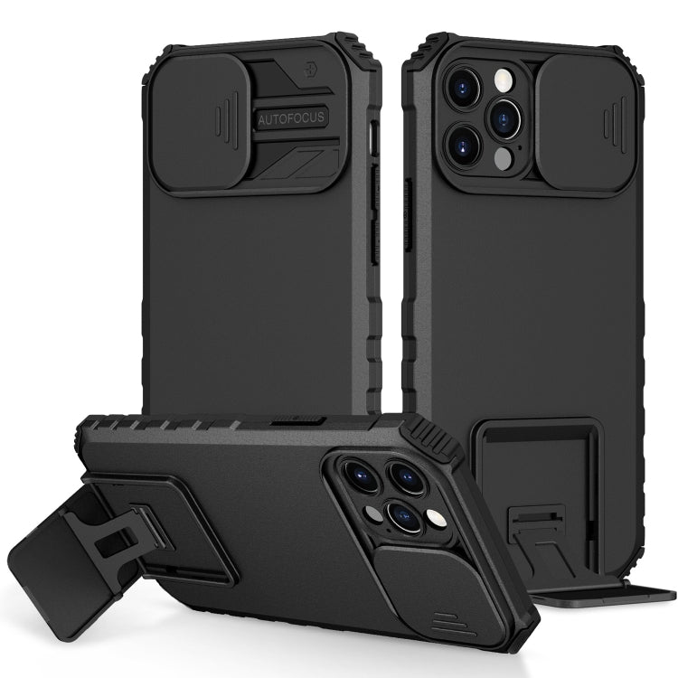 Stereoscopic Holder Sliding Camshield Phone Case For iPhone 13 Pro