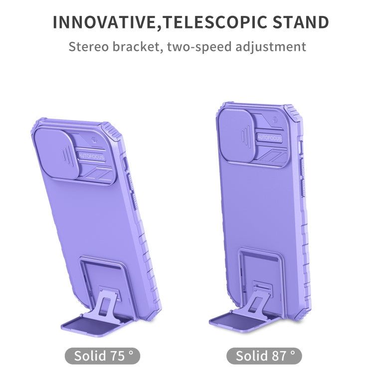 Stereoscopic Holder Sliding Camshield Phone Case For iPhone 13 Pro