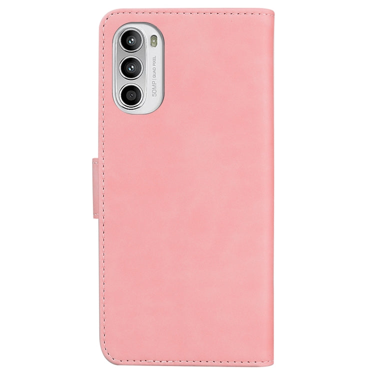 For Motorola Moto G52 Skin Feel Pure Color Flip Leather Phone Case