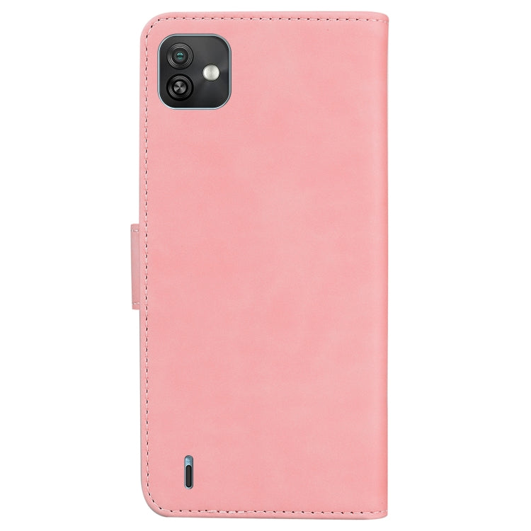 For Wiko Y82 Skin Feel Pure Color Flip Leather Phone Case