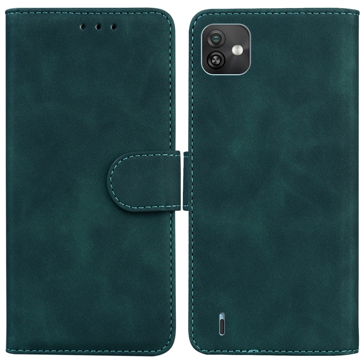 For Wiko Y82 Skin Feel Pure Color Flip Leather Phone Case