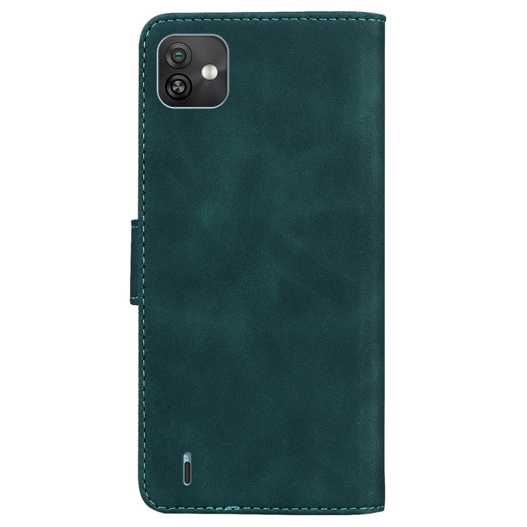 For Wiko Y82 Skin Feel Pure Color Flip Leather Phone Case