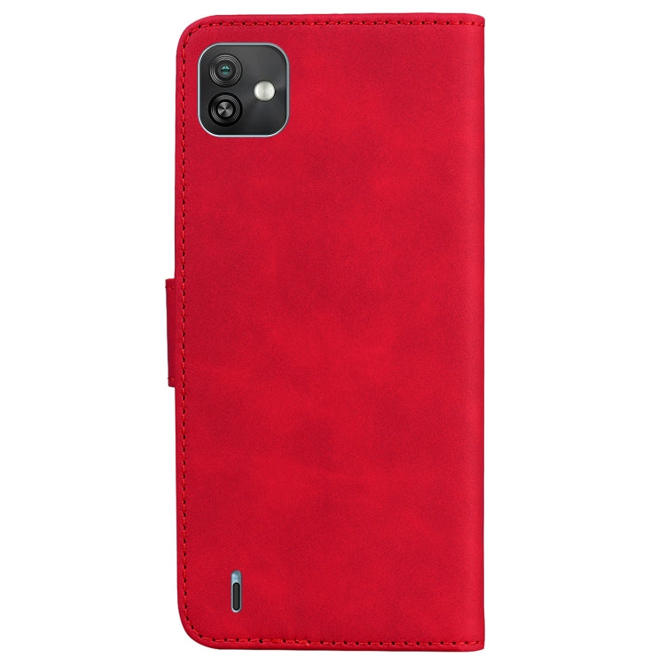 For Wiko Y82 Skin Feel Pure Color Flip Leather Phone Case