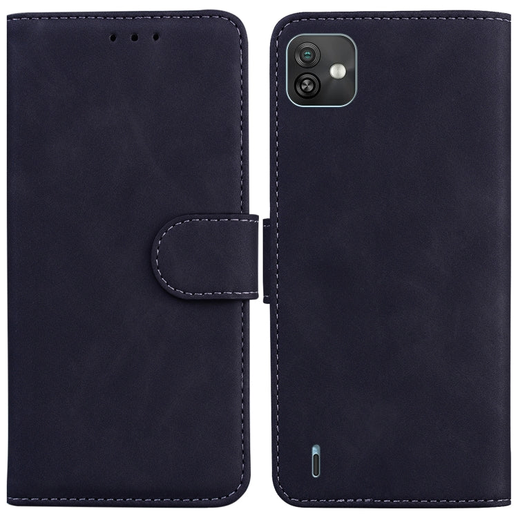 For Wiko Y82 Skin Feel Pure Color Flip Leather Phone Case