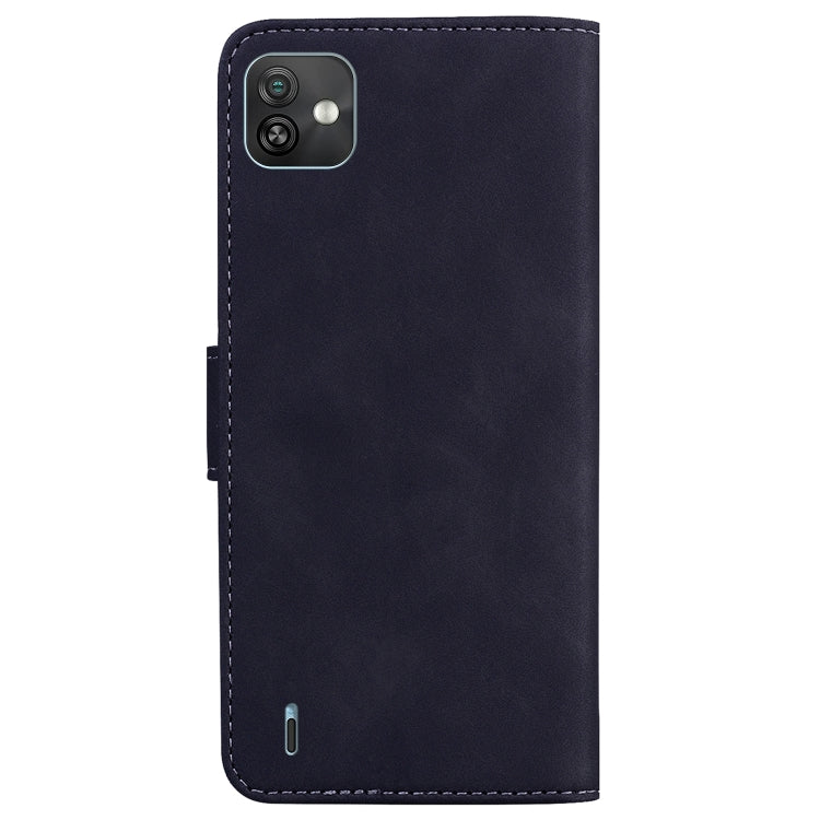 For Wiko Y82 Skin Feel Pure Color Flip Leather Phone Case
