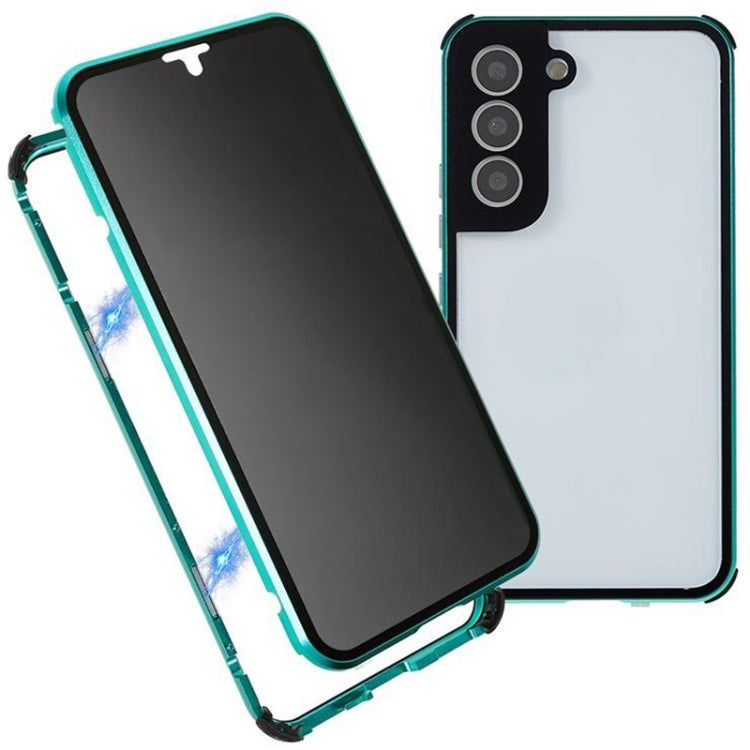 For Samsung Galaxy S22+ 5G Anti-peeping Magnetic Double-sided Tempered Glass Phone Case