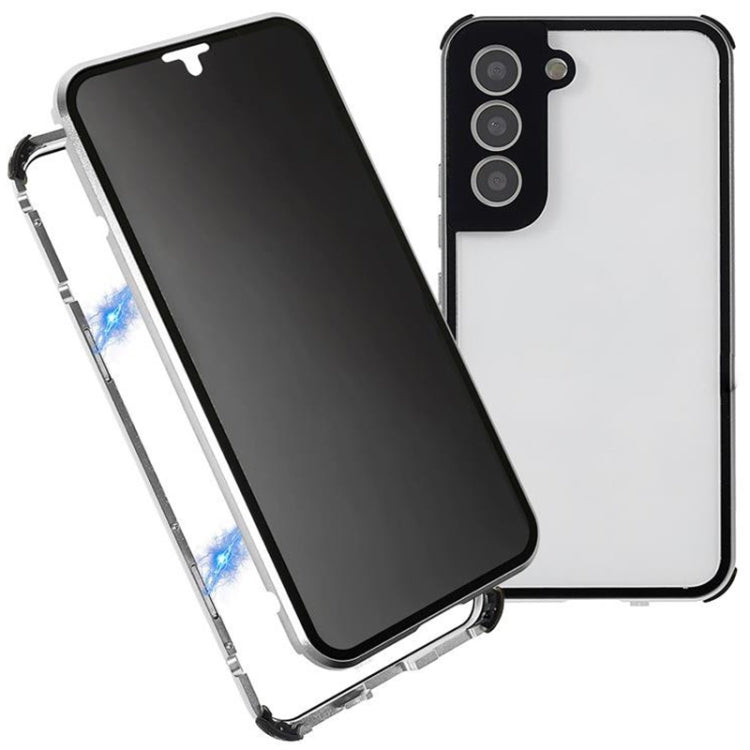For Samsung Galaxy S22+ 5G Anti-peeping Magnetic Double-sided Tempered Glass Phone Case