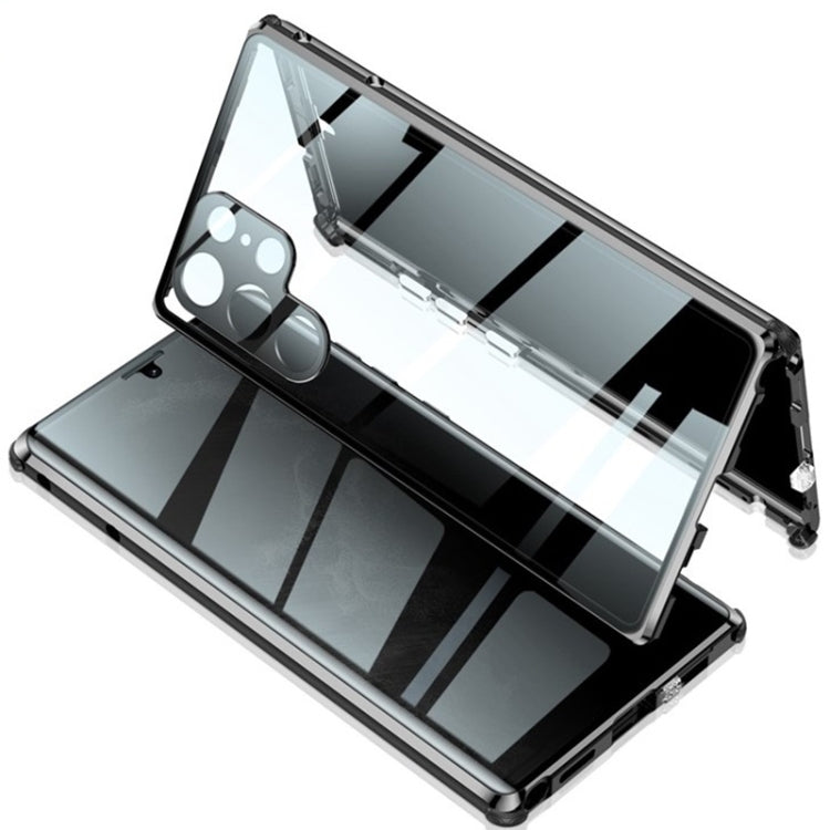 For Samsung Galaxy S22 Ultra 5G Anti-peeping Magnetic Double-sided Tempered Glass Phone Case