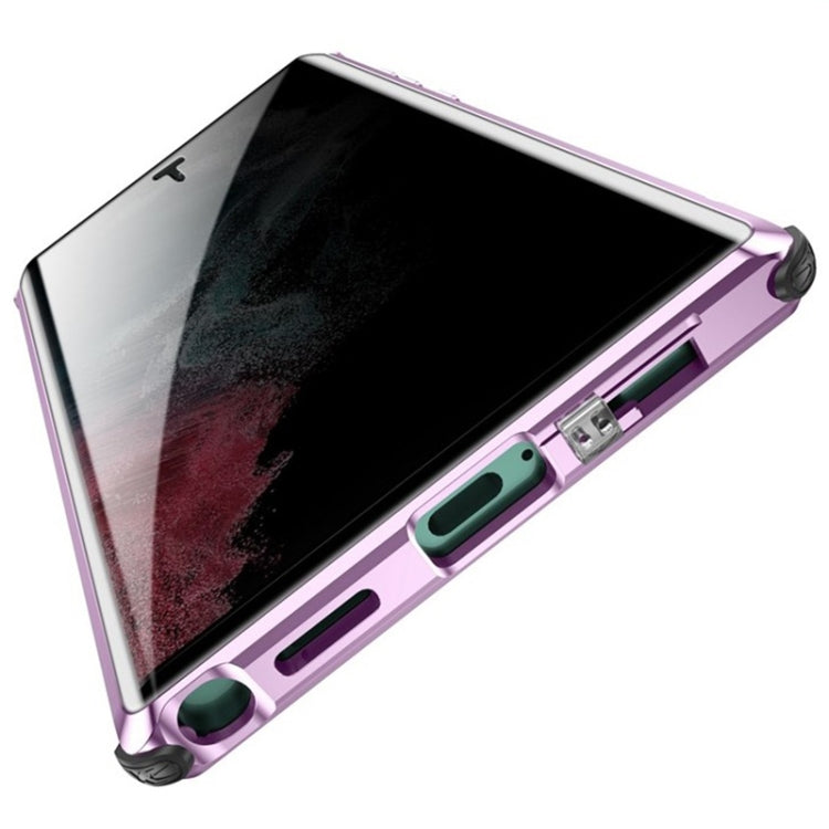 For Samsung Galaxy S22 Ultra 5G Anti-peeping Magnetic Double-sided Tempered Glass Phone Case