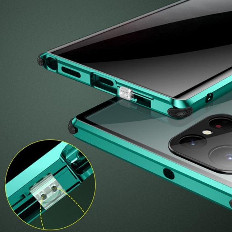 For Samsung Galaxy S22 Ultra 5G Anti-peeping Magnetic Double-sided Tempered Glass Phone Case