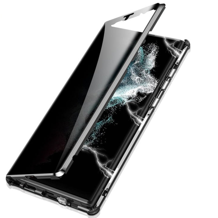 For Samsung Galaxy S22 Ultra 5G Anti-peeping Magnetic Double-sided Tempered Glass Phone Case