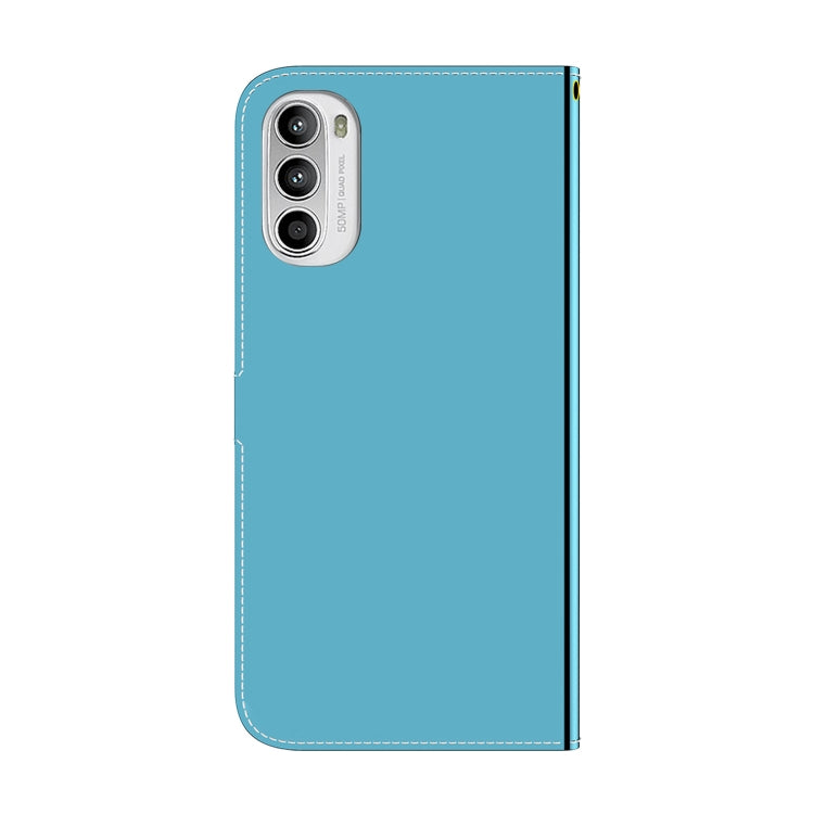 For Motorola Moto G52 Imitated Mirror Surface Horizontal Flip Leather Phone Case