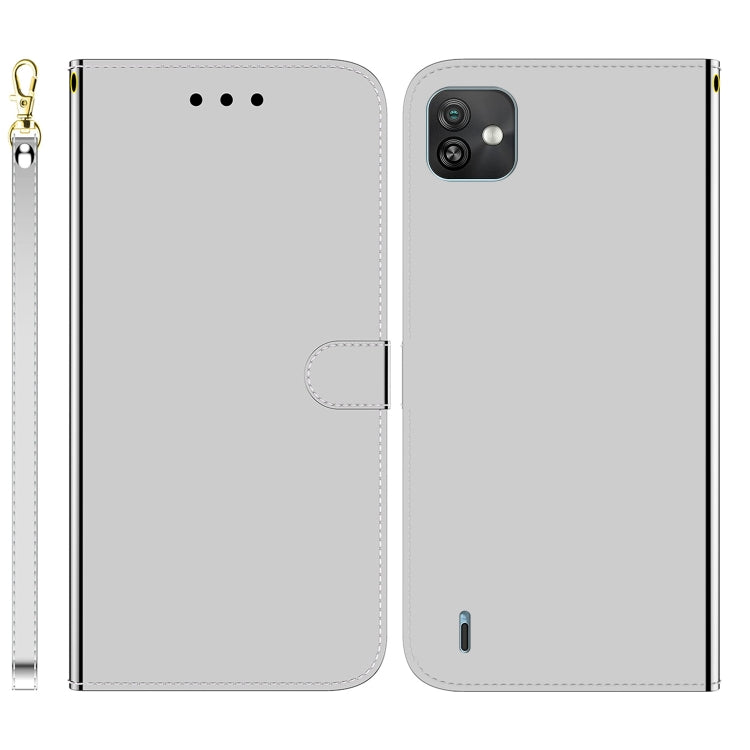 For Wiko Y82 Imitated Mirror Surface Horizontal Flip Leather Phone Case