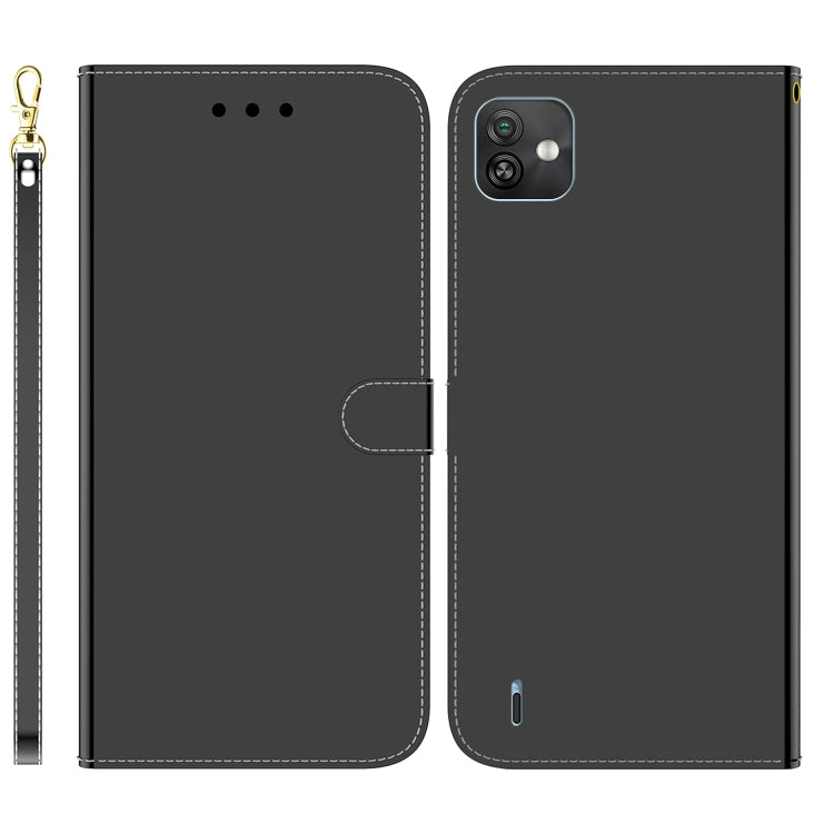 For Wiko Y82 Imitated Mirror Surface Horizontal Flip Leather Phone Case