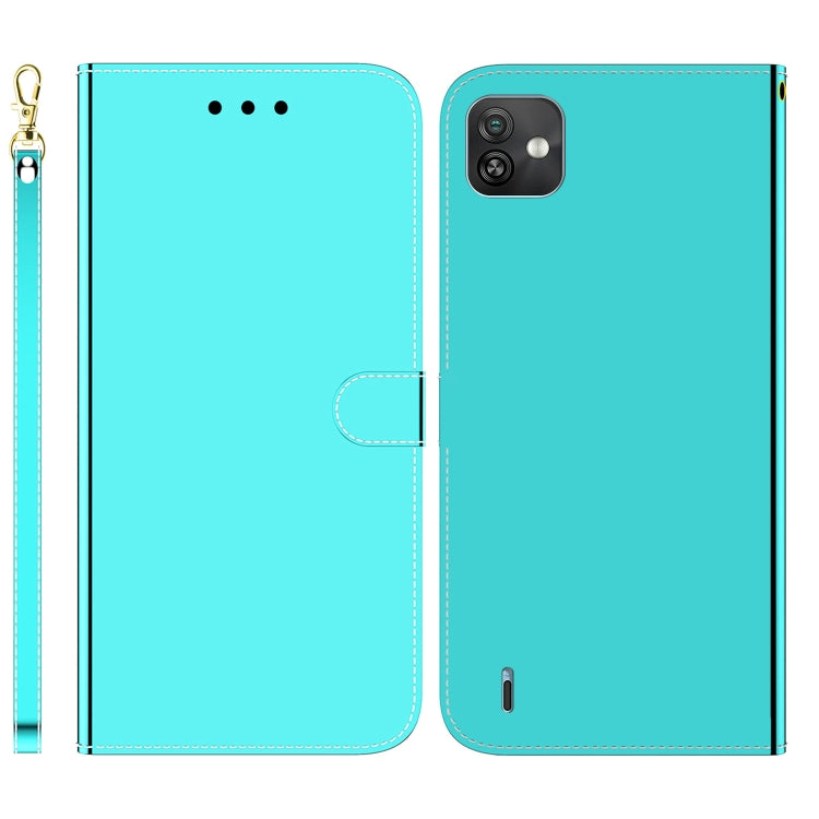 For Wiko Y82 Imitated Mirror Surface Horizontal Flip Leather Phone Case