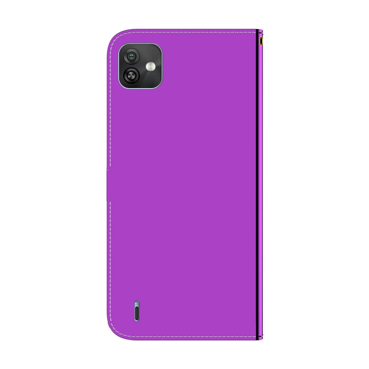 For Wiko Y82 Imitated Mirror Surface Horizontal Flip Leather Phone Case