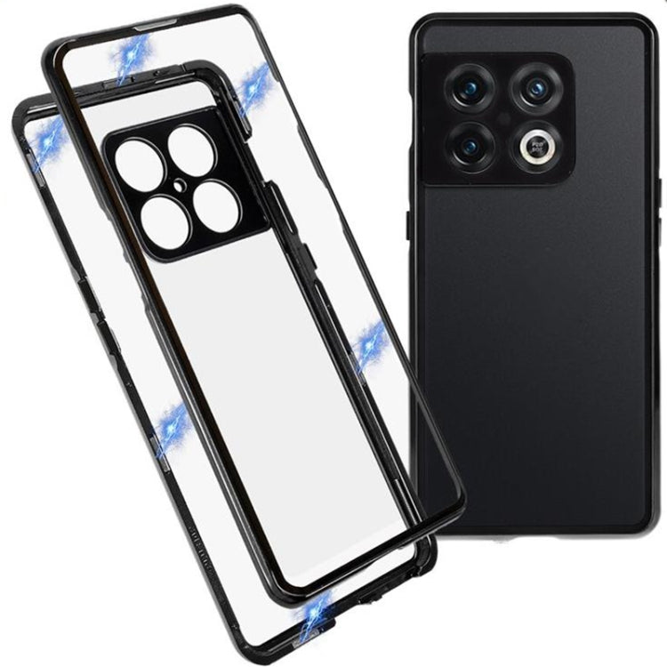For OnePlus 10 Pro Full Cover Magnetic Metal Tempered Glass Phone Case