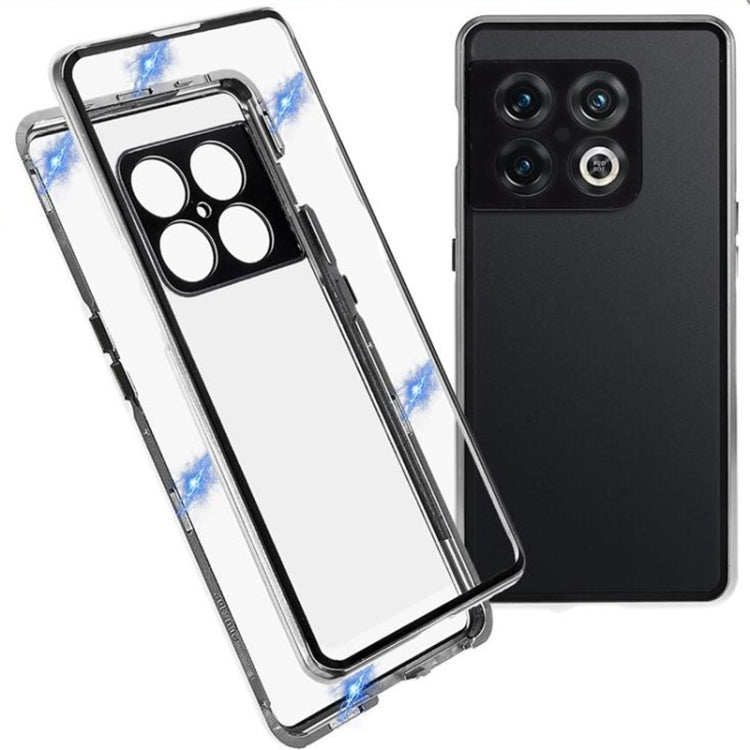 For OnePlus 10 Pro Full Cover Magnetic Metal Tempered Glass Phone Case