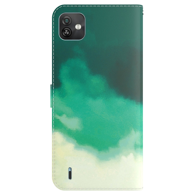 For Wiko Y82 Watercolor Pattern Horizontal Flip Leather Phone Case