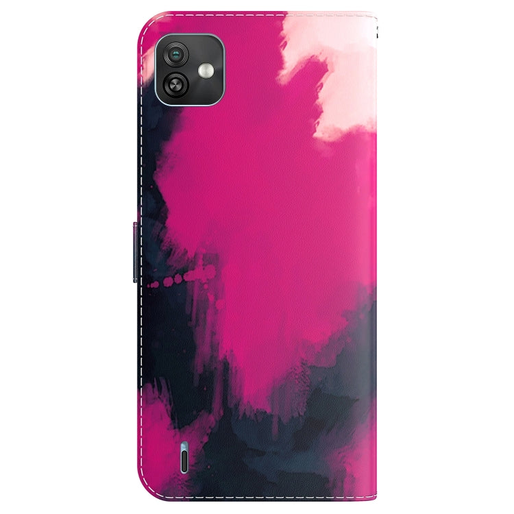 For Wiko Y82 Watercolor Pattern Horizontal Flip Leather Phone Case