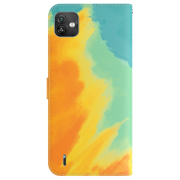 For Wiko Y82 Watercolor Pattern Horizontal Flip Leather Phone Case