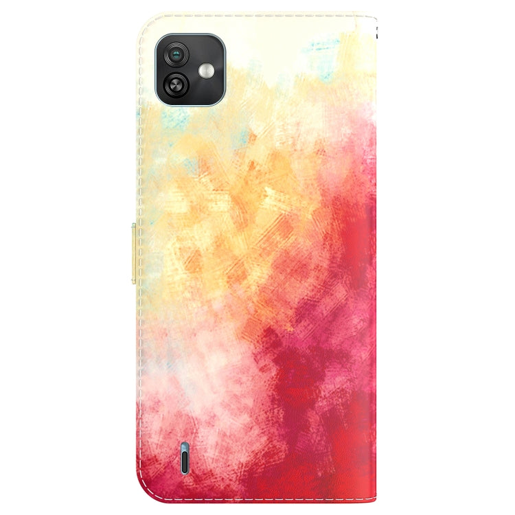 For Wiko Y82 Watercolor Pattern Horizontal Flip Leather Phone Case