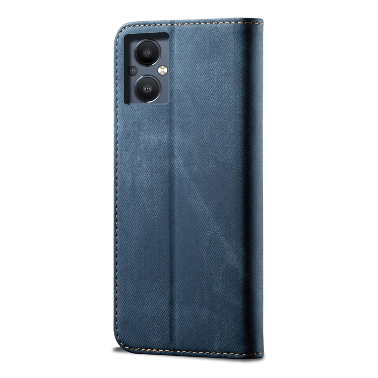 For OnePlus Nord N20 5G Denim Texture Casual Style Leather Phone Case