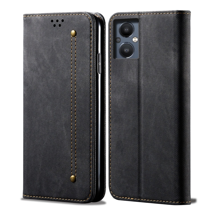 For OnePlus Nord N20 5G Denim Texture Casual Style Leather Phone Case