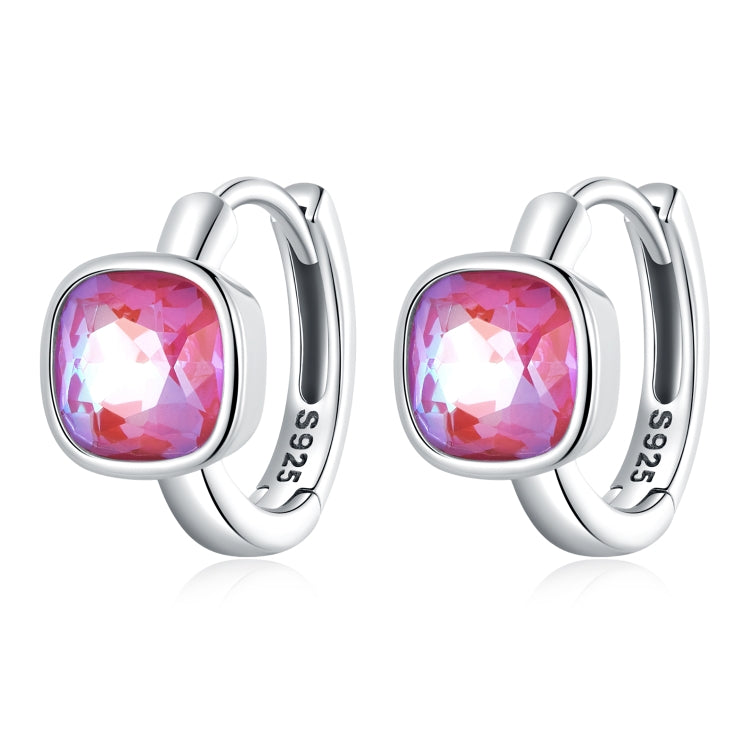 S925 Sterling Silver Mocha Fluorescent Ear Buckle Women Earrings