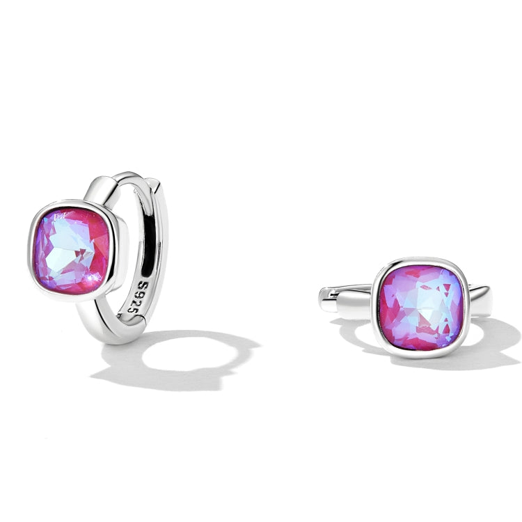 S925 Sterling Silver Mocha Fluorescent Ear Buckle Women Earrings