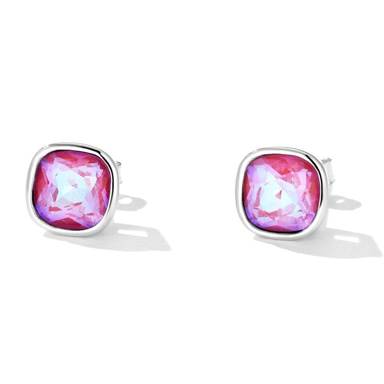 S925 Sterling Silver Mocha Fluorescent Ear Stud Women Earrings